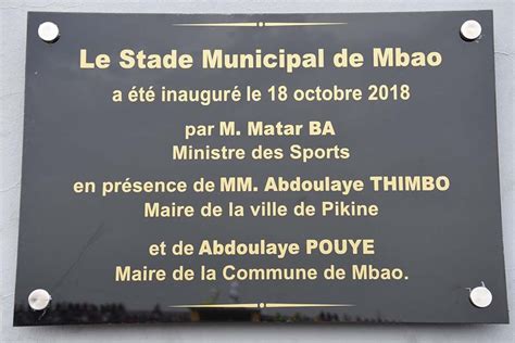 Inauguration Du Stade Municipal De Mbao Cstp