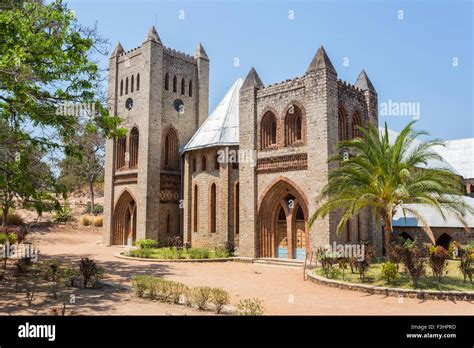 Iconic Landmark St Peters Cathedral And Wooden Cross Likoma Island
