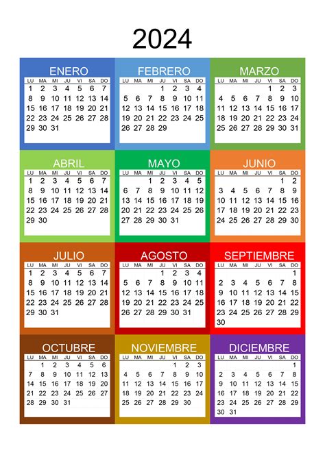 Calendario 2024 Para Imprimir Pdf Y Excel