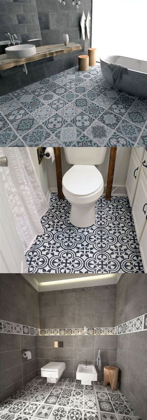These designer bathrooms use tile on floors, walls, and backsplashes to stylish effect. 10+ Unique Bathroom Floor Tile Designs & Ideas For 2019