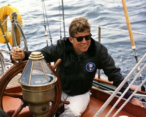 Kn C23216 President John F Kennedy Sails Aboard Yacht Manitou