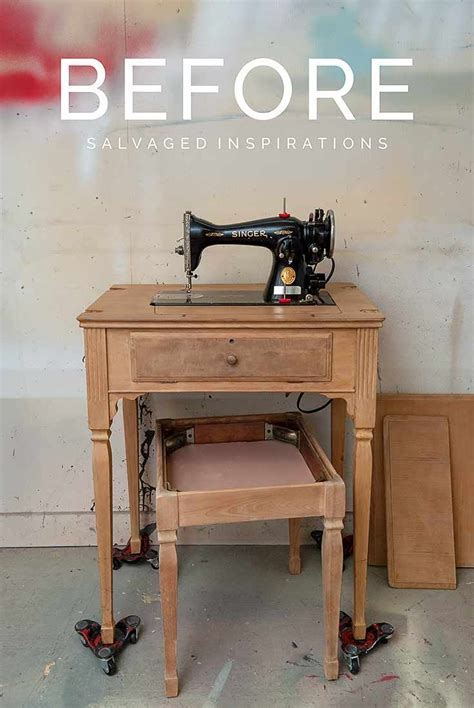 Singer Sewing Table Makeover in 2020 | Old sewing tables, Sewing table