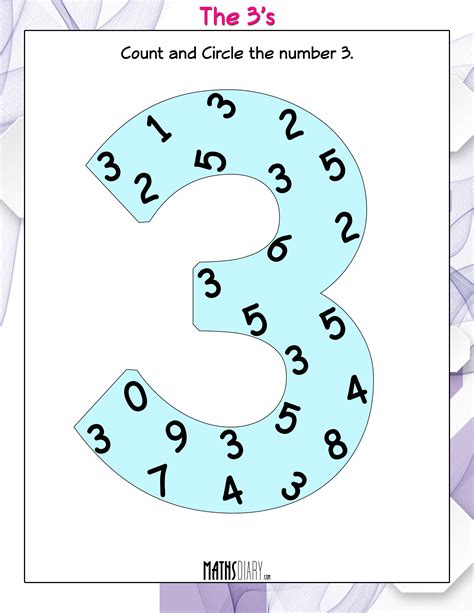 Count And Circle The Numbers Math Worksheets MathsDiary