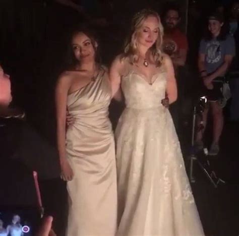 Caroline In Her Wedding Dress And Bonnie Her Bridesmaid Tvd S8