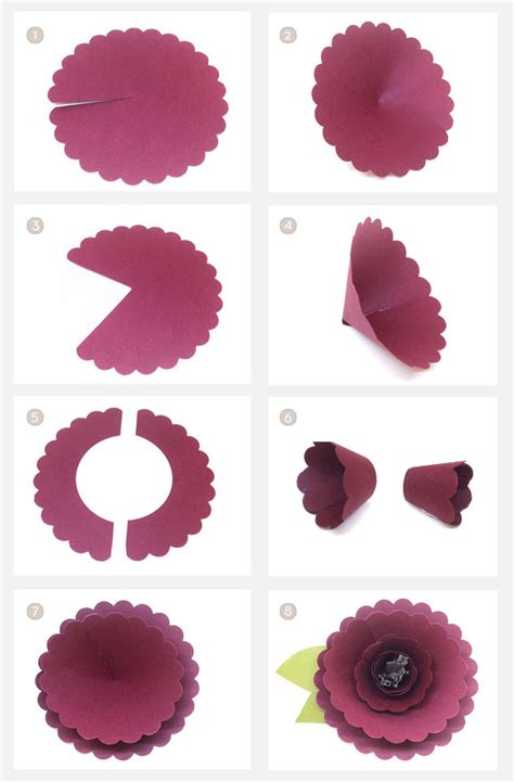 Take any size piece of paper and fold it in half to make your card. How to Make Paper Flowers