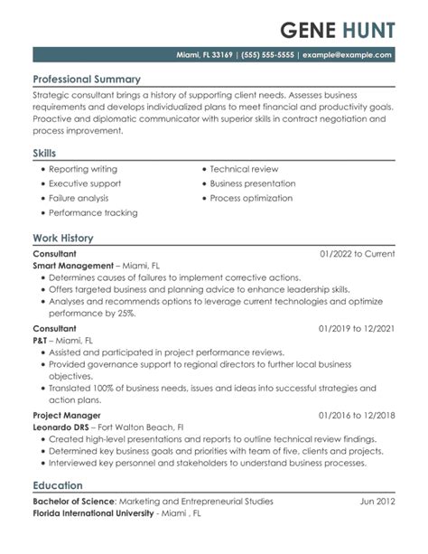Best Consulting Resume Examples To Use In 2023 Resumehelp