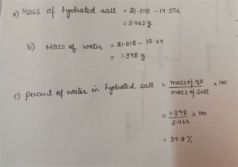 The Formula Of A Hydrate 1 Pdf The Formula Of A Hydrate Learning
