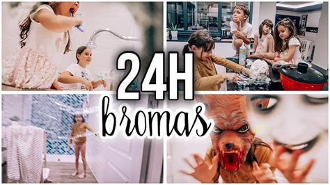 24h De Bromas Entre Hermanos CÁmara Oculta Susto Y Fails Youtube