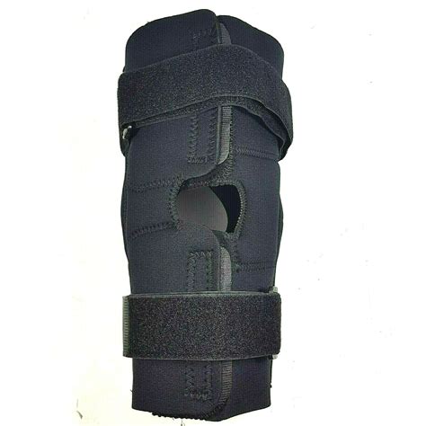 Breg Hinged Knee Brace Injury Sprain Post Op Black Adjustable Front