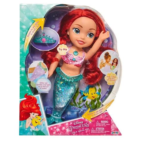 4.7 out of 5 stars. Disney Princess Sing & Sparkle Ariel Bath Doll | Bath doll ...