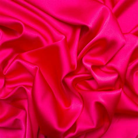 Hot Pink Stretch Silk Satin Silk Satin Silk Pink Silk