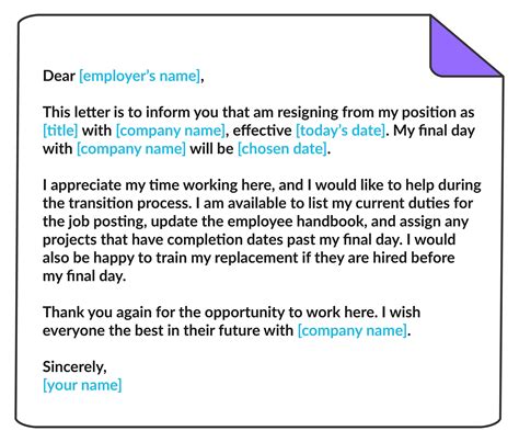 Letter Of Resignation 50 Best Teacher Resignation