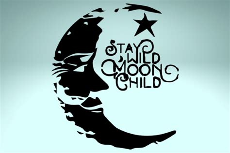 Boho Stay Wild Moon Child Celestial Svg Graphic By Rare · Creative Fabrica
