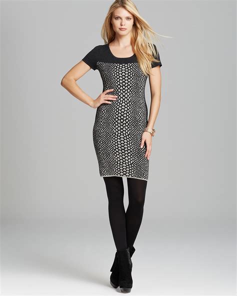 Magaschoni Contrast Animal Cashmere Dress Bloomingdales
