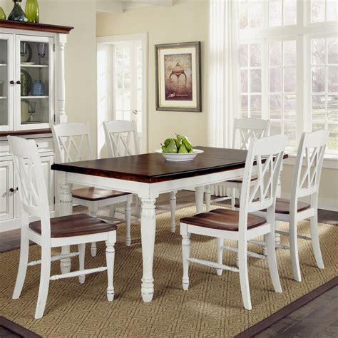 There is also a rectangular table if you need 4 square glass top kitchen dining table by hartleys large. Shop Home Styles Monarch White/Oak Dining Set with ...