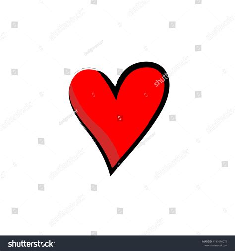 Love Heart Drawing Love Valentine Stock Vector Royalty Free