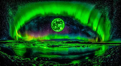 Northern Lights Moon And Stars Photograph By Ron Fleishman