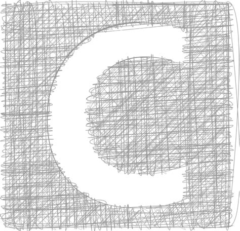 Freehand Typography Letter C Script Typographic Alphabet Vector Script