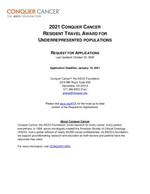 Fillable Online Asco Orgsitesnew CONQUER CANCER CAREER DEVELOPMENT AWARD Asco Org