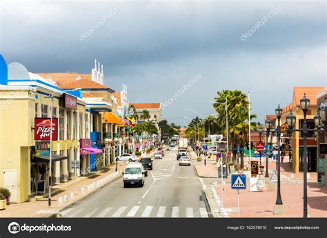 Oranjestad Aruba Downtown Boulevard Stock Editorial Photo