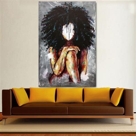 Mutu Black Girl Magic Wall Art Canvas Prints Abstract Art