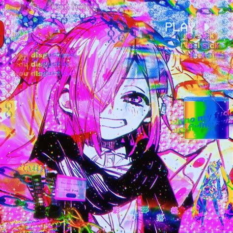 Glitchcore Anime Pics Mitsuba Pfp In 2021 Giblrisbox Wallpaper