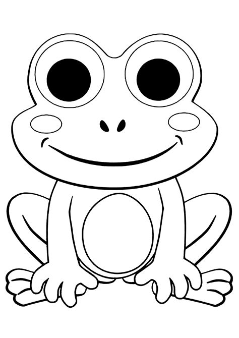 Frog Coloring Pages Drawing Style Of A Lonely Frog To Color Frogs
