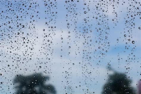 Beautiful Sparkling Blue Rain Drops Dew Drops Water Droplets On