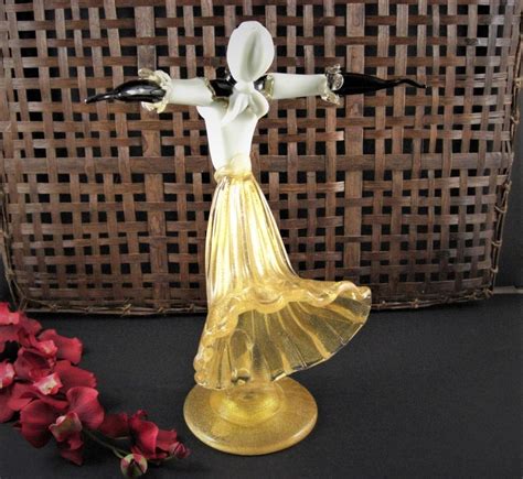 Murano Venetian Art Glass Dancing Lady Figurine Sculpture Etsy