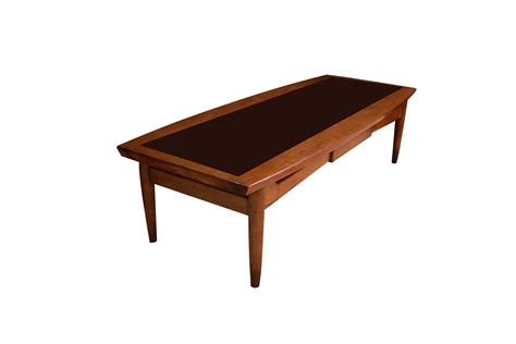 Danish modern style coffee table by bassett. Mid Century Modern Surfboard Coffee Table American of Martinsville Dania Collection Walnut Black ...