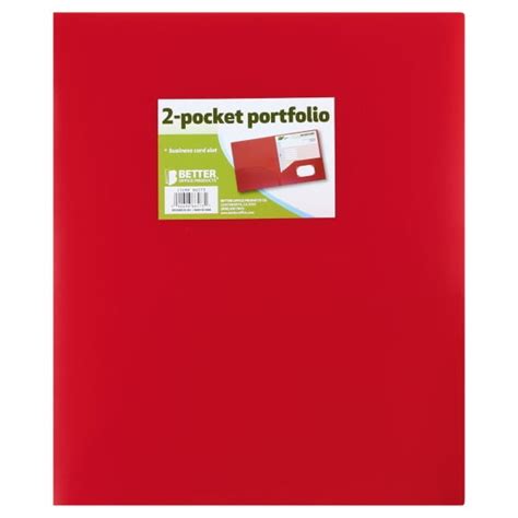 Heavyweight Plastic 2 Pocket Portfolio Folder Assorted Colors 36 Pack