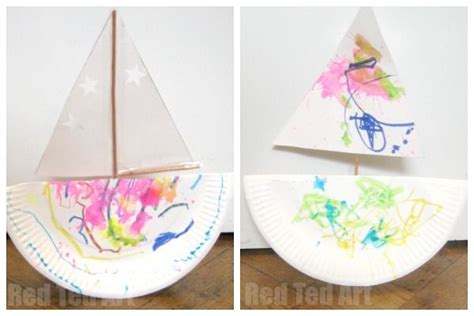 Rocking Paper Plate Boats These Paper Plate Ships Are Quick And Easy