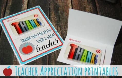 Free Teacher Appreciation Printables For T Cards The Tiptoe Fairy