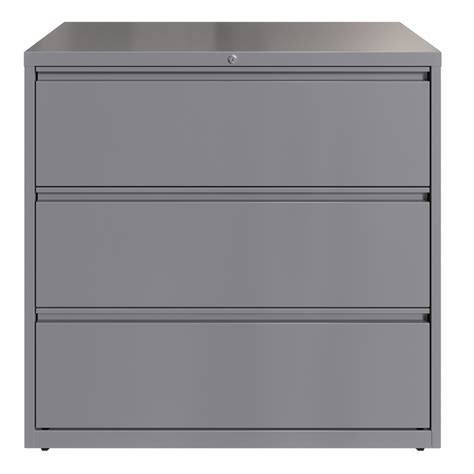 Hirsh 42 In Wide HL10000 Series 3 Drawer Lateral File Cabinet Arctic