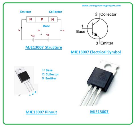 Mje13007 Npn Transistor Datasheet Pinout Features And Applications