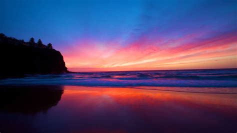 Beautiful Smooth Beach Sunset Mac Wallpaper Download Allmacwallpaper