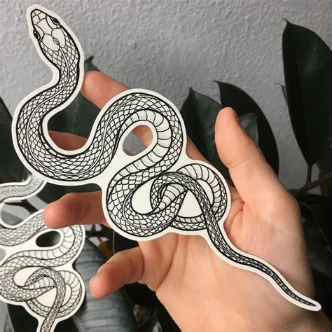 Tatuaje Temporal De Serpiente De Jardín Serpiente De Liga Etsy México
