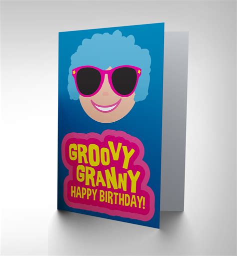 Card Birthday Happy Gran Granny Groovy Cool Lady T Cp2686