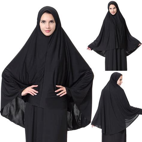 Muslim Women Prayer Dress Long Scarf Hijab Amira Islamic Large Overhead