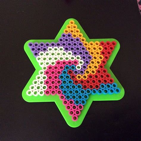 Perler Bead Star By Crafty K Creations Bügelperlen Basteln Bügelperlen Perler Bead Designs