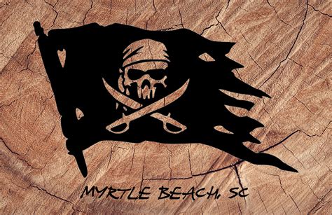 Pirate Ship Flag Vinyl Decal W Text Option Jolly Roger Etsy