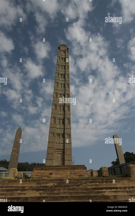 Ethiopia Tigray Region Axum Stelae Field Tallest Obelisk Is Stele