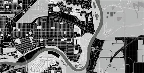 Edmonton Vector Map Detailed City Plan Editable Illustrator Street Map