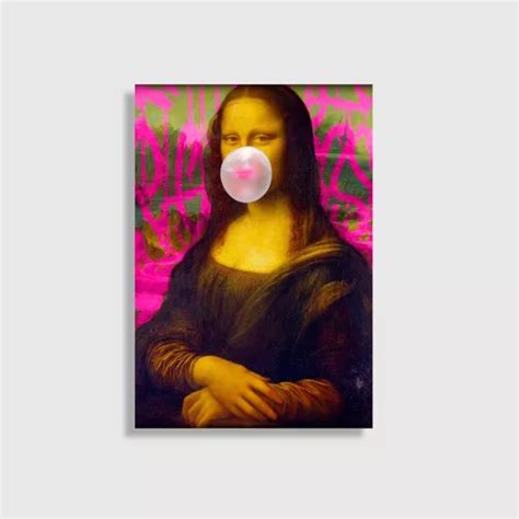 Cuadro Mona Lisa Arte Urbano 50 X 35 Cm Decoración De Hogar