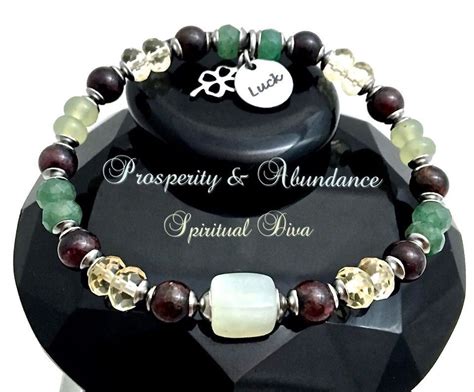 Prosperity Abundance Healing Crystal Reiki Gemstone Good Luck Bracelet