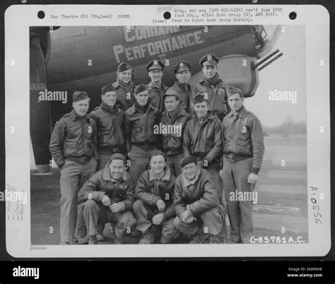 Crew 8 Of The 613th Bomb Squadron 401st Bomb Group Beside The Boeing