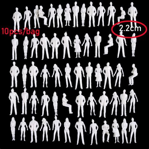 1050100pcs 15075100150200 Scale Model White Miniature Figures