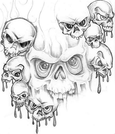 Demonic Skulls 1 Evil Skull Tattoo Skull Art Drawing Skulls Drawing