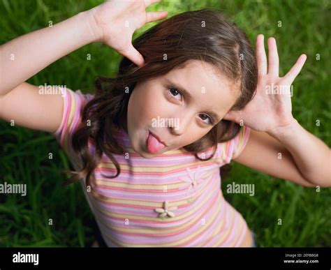10 11 Years Girl Tongue Hi Res Stock Photography And Images Alamy