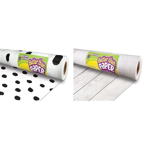 Black Painted Dots On White Better Than Paper Bulletin Board Roll